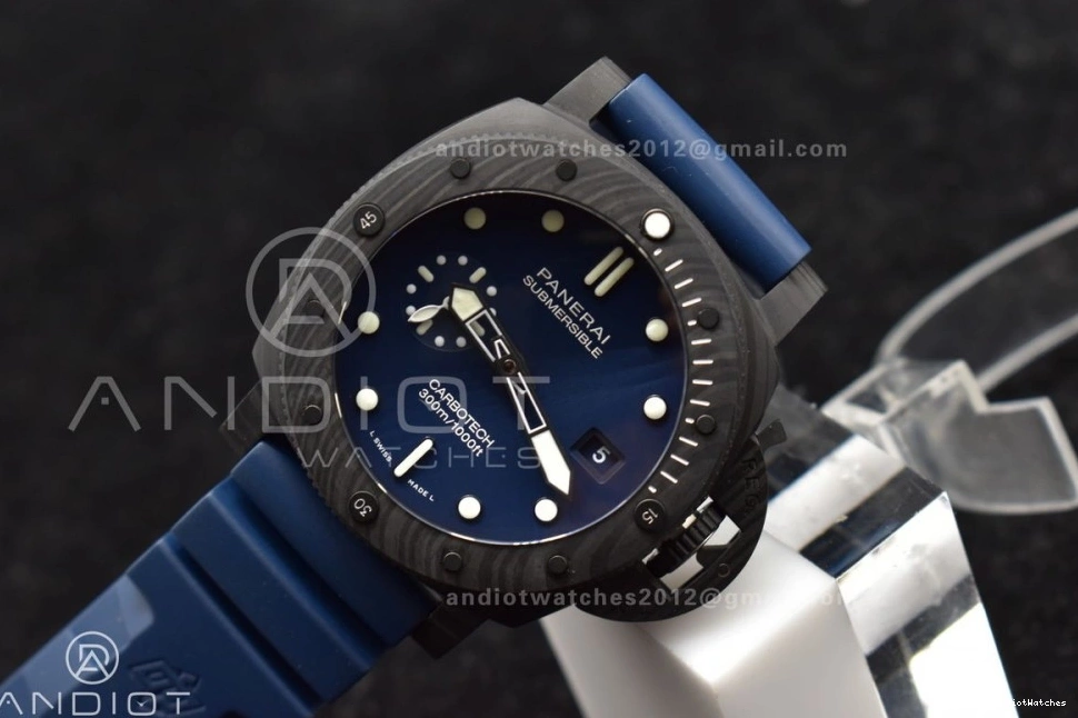 Best Blue P Strap Edition Blue Trendsetting SBF W Rubber 439 on Carbotech 1:1 Dial PAM1232 1205